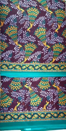 POWERLOOM PRINTED SAREES WITH BLOUSE